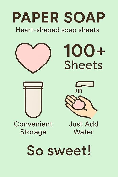 Fruit Scented Paper Soap Sheets – Pear, Pack of 1