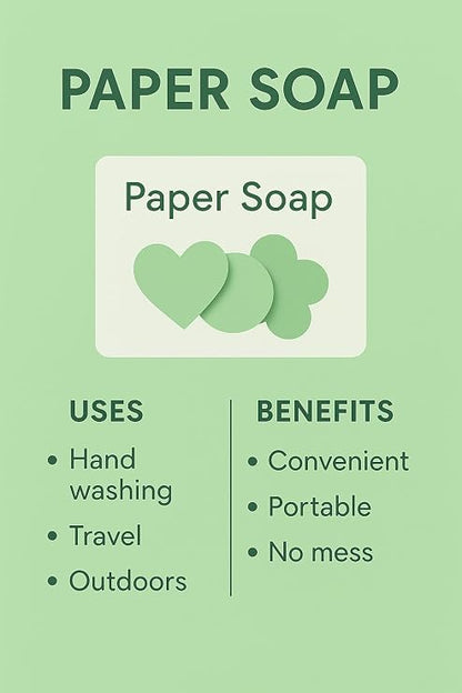 Fruit Scented Paper Soap Sheets – Pear, Pack of 1