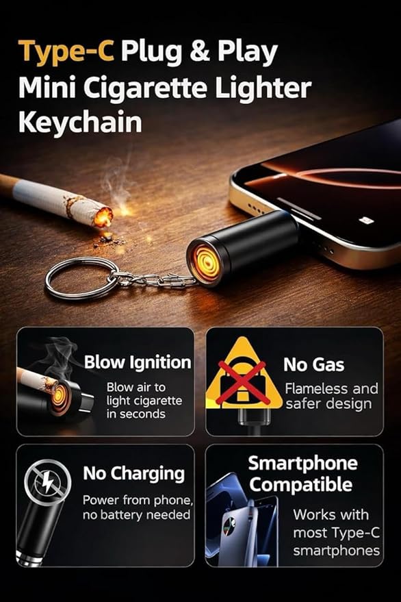 USB Type-C Electronic Lighter